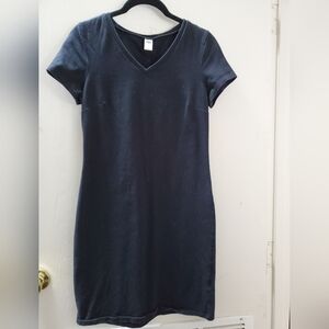 Classic Navy V-Neck Dress